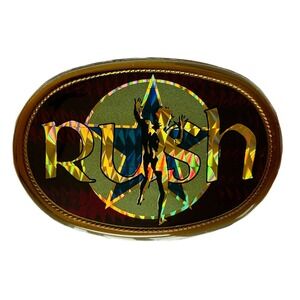 Rush Band Belt Buckle Vintage 1978 Pacifica Mfg Rock Music Memorabilia